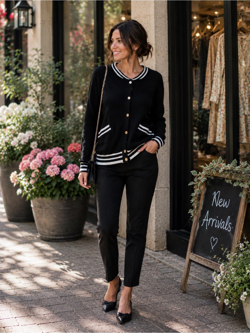 Nanette Lepore Varsity Stripe Button Front Knit Cardigan Sweater XL NWT